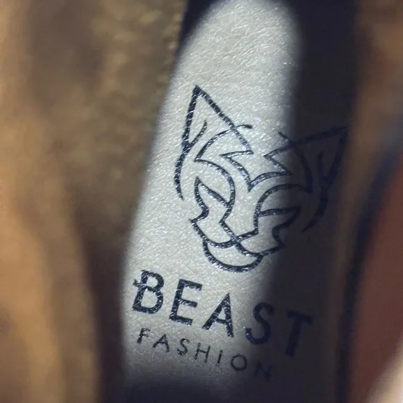 BEAST FASHION Brown Leather Western Ankle Boots with Silver Toe Caps - Picture 6 of 8